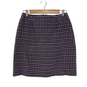 Vintage Casual Corner Plaid Mini Pencil Skirt - FLAWED Size 8 Corpcore Academia